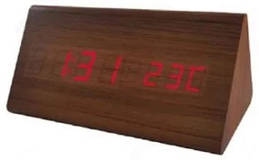 Ξύλινο Ψηφιακό Ρολόι LED με Θερμόμετρο VST-861 – LED Wooden Clock with Temperature Display
