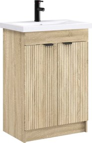 vidaXL Σετ Επίπλων Μπάνιου Sonoma Δρυς 56 x 37,5 x 81 εκ