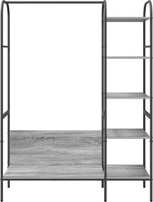vidaXL Ράφι Ρούχων Γκρι 120 x 44 x 160 εκ Επεξεργασμένο Ξύλο