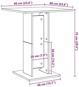 ΤΡΑΠΕΖΙ BISTRO ΛΕΥΚΟ 60 X 60 X 75 ΕΚ. ΜΟΡΙΟΣΑΝΙΔΑ 802102