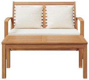 vidaXL Σετ Καναπέ Κήπου 2 pcs Φυσικό Μασίφ ξύλο teak