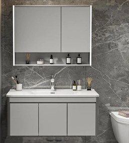 Set Bathroom Furniture YVONNE 100 Grey 100x50x135 εκ.