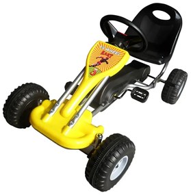 vidaXL Go Kart με Πετάλια Κίτρινο