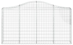 vidaXL Συρματοκιβώτια Τοξωτά 9 τεμ. 200x30x100/120 εκ. Γαλβαν. Ατσάλι