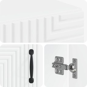 vidaXL Ντουλάπι Μπάνιου με Ανοιχτό Ράφι HAARLEM Λευκό 30 x 31 x 190 εκ