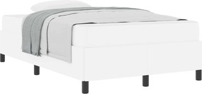 vidaXL Σκελετός Κρεβατιού με στρώμα Λευκό 120 x 200 cm ύφασμα