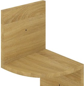 vidaXL Γωνιακή Ραφιέρα Τοίχου Sonoma Δρύς 19x19x123εκ. από Επεξ. Ξύλο
