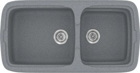 Sanitec Classic 305 (96×51) - Γρανιτένιος νεροχύτης - Metallic SILVER