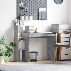 vidaXL Γραφείο Σκυρόδεμα Γκρι 100 x 40 x 90 cm Επεξεργασμένο ξύλο