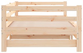 vidaXL Καναπές Κρεβάτι 2 x (90 x 200) εκ. από Μασίφ Ξύλο Πεύκου