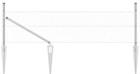 vidaXL Στύλος Περιφράξεων Ασημί 50 x 0,8 μ (13 mm πλέγμα) Ατσάλι