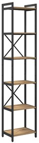 vidaXL Βιβλιοθήκη artisan δρυς 40 x 30 x 188 εκ Επεξεργασμένο ξύλο