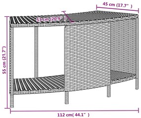 Πλαίσιο Τζακούζι Γκρι από Συνθετικό Ρατάν + Μασίφ Ξύλο Ακακίας - Γκρι