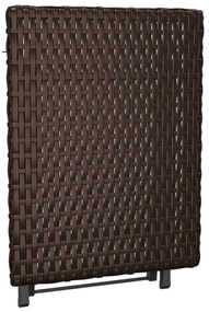 vidaXL Τραπέζι Πτυσσόμενο Καφέ 45 x 35 x 32 εκ. από Συνθετικό Ρατάν