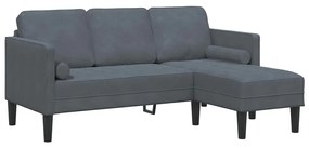 vidaXL Σετ Καναπέ 2 pcs Σκούρο γκρι 173 x 131 x 67 εκ Βελούδο