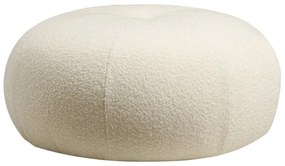 Σκαμπό-πουφ PWF-0564 pakoworld ύφασμα cream Φ55x35εκ - 071-001263