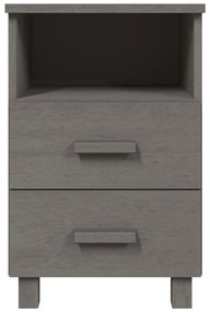 vidaXL Κομοδίνο HAMAR Ανοιχτό Γκρι 40 x 35 x 62 εκ. Μασίφ Ξύλο Πεύκου