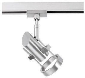 Σποτ Ράγας 1xGZ 50W Νίκελ ματ m6 - HV-TRACK 4 43061 Fischer Honsel-43061-Νίκελ Ματ 43061