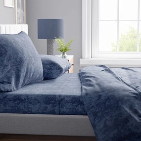 Σεντόνια Shadow 15 (Σετ 4τμχ) Dark Blue DimCol Queen Size 240x270cm Βαμβάκι-Πολυέστερ