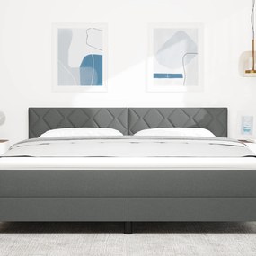 vidaXL LED Κεφαλάρι με Σχέδιο Διαμαντιών Σκούρο Γκρι 180 εκ. Υφασμάτινο