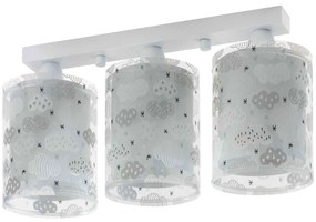 Φωτιστικό Οροφής Τρίφωτο Σε Ράγα Clouds 41413 E Gray Grey Ango Polypropylene