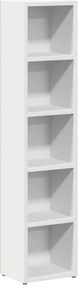 vidaXL Έπιπλα για CD 2 τεμ. Λευκά 21x16x93,5 εκ. από Μοριοσανίδα