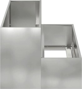 vidaXL Γλάστρα Κήπου Ασημί 100 x 60 x 45 εκ Επικαλυμμένος Χάλυβας
