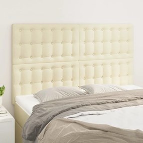 vidaXL Κεφαλάρια Κρεβατιού 4 τεμ. Κρεμ 72x5x78/88 εκ. Συνθετικό Δέρμα