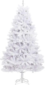 vidaXL Τεχνητό Χριστουγεννιάτικο Δέντρο με Άξονα με βάση Λευκό 240 cm