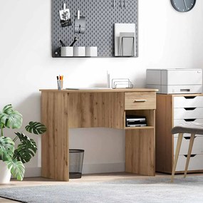 vidaXL Γραφείο με ράφι Artisan Oak 90 x 49 x 75 εκ Επεξεργασμένο ξύλο
