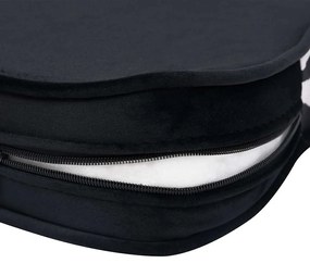 vidaXL Καναπές - Κρεβάτι Σκύλου Μαύρος 68 x 38 x 38 εκ. Βελουτέ