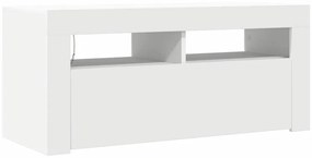 vidaXL Έπιπλο Τηλεόρασης με LED Λευκό 90 x 35 x 40 εκ.