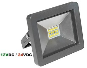Adeleq Προβολέας Led-Smd 10W 12/24Vdc 4000K Ip65 Ανθρακί 3-310221