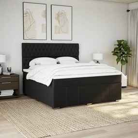 ΚΡΕΒΑΤΙ BOXSPRING ΜΕ ΣΤΡΩΜΑ ΜΑΥΡΟ 180X200 ΕΚ. ΥΦΑΣΜΑΤΙΝΟ 3294056