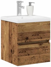 vidaXL Ντουλάπα Νεροχύτη Μαύρη δρυς 41 x 39 x 62 εκ Επεξεργασμένο ξύλο