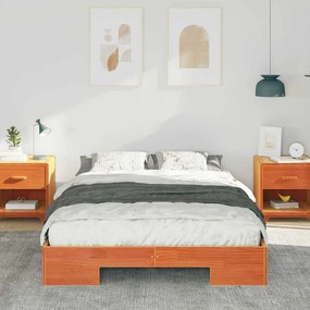 vidaXL Σκελετός Κρεβατιού Καφέ 135 x 190 cm