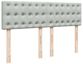 ΚΡΕΒΑΤΙ BOXSPRING ΜΕ ΣΤΡΩΜΑ ΑΝΟΙΧΤΟ ΓΚΡΙ 140X190 ΕΚ. ΒΕΛΟΥΔΙΝΟ 3286318