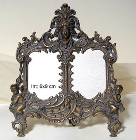 Κορνίζα 2 Θέσεων Μπρούτζινη Royal Art 22x22εκ. STL596BR