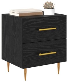 vidaXL Κομοδίνο Μαύρη Οξυά 40 x 35 x 47,5 εκ Επεξεργασμένο ξύλο