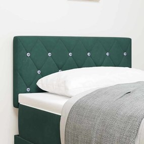 vidaXL Βελούδινο Κεφαλάρι Argyle Σκούρο Πράσινο 80 cm Βελούδο