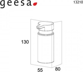 Geesa Tiger 13210 Chrome - Επικαθημενος Διανομεας 135 ml