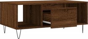 vidaXL Τραπεζάκι Σαλονιού Καφέ Δρυς 90x50x36,5 εκ. Επεξεργασμ. Ξύλο