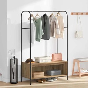 vidaXL Ράφι Ρούχων Καφέ 100 x 44 x 160 εκ Επεξεργασμένο ξύλο