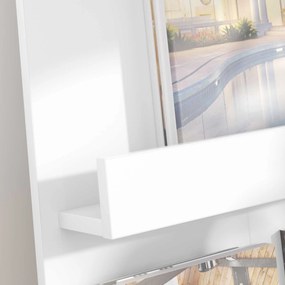 vidaXL Ράφι Περιοδικών Λευκό 51 x 11 x 102 εκ Επεξεργασμένο Ξύλο