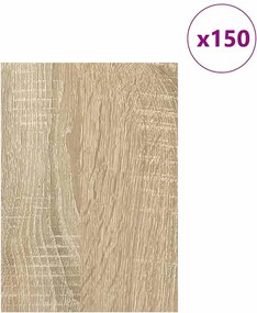 vidaXL Διακοσμητικά Πάνελ 150 pcs Δρύς Sonoma 21 x 30 x 0,27 εκ
