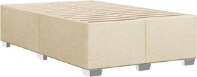 vidaXL Σκελετός Κρεβατιού Χωρίς Στρώμα Κρεμ 120x200 εκ. Υφασμάτινο