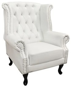 ΠΟΛΥΘΡΟΝΑ-ΜΠΕΡΖΕΡΑ T.CHESTERFIELD POLINA HM0053.02 PU ΛΕΥΚΟ ΜΑΤ 83x75x107Yεκ. - 0514302 - HM0053.02