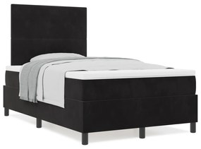 vidaXL κρεβάτι με ματress vitaXL με μαύρο βελούδο 120x200 εκ.
