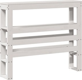 vidaXL Πλαίσιο Κρεβατιού με Κεφαλάρι Λευκό 90 x 190εκ. Μασίφ Πεύκο