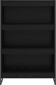 vidaXL Βιβλιοθήκη 80 x 30 x 121 εκ Επεξεργασμένο Ξύλο Μαύρη Οξυά